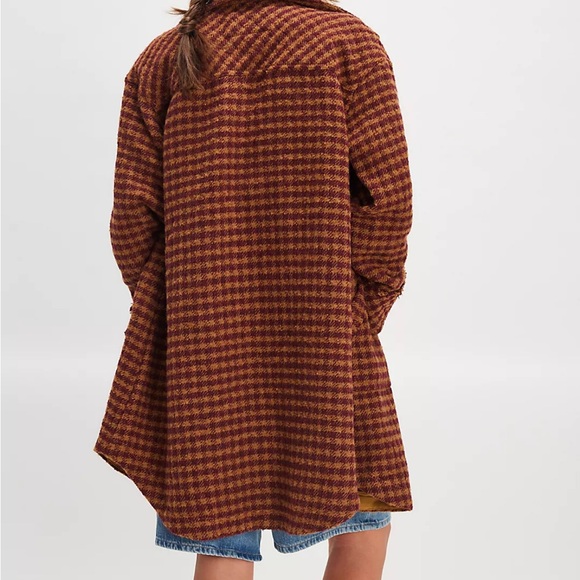WE THE FREE Free People Houndstooth Coat NWT medium - Picture 2 of 8
